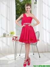 Elegant One Shoulder Short Dama Dresses for Wedding Party BMT001A-2FOR