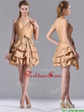 Most Popular Halter Top Champagne Dama Dress with Bubbles and Bowknot THPD149FOR