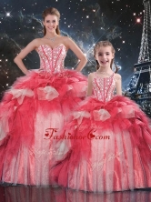 Fashionable Puffy Sweetheart Beading Macthing Sister Dresses for Winter  QDDTA101002-LGFOR