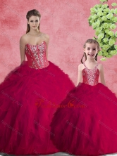 Lovely Ball Gown Sweetheart Macthing Sister Dresses with Beading SJQDDT95002-LG-1FOR