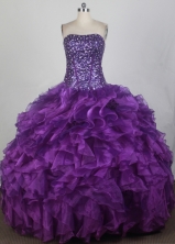 2012 Elegant Ball Gown Strapless Floor-Length Quinceanera Dresses Style JP42644