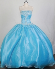2012 Exquisite Ball Gown Strapless Floor-Length Quinceanera Dresses Style JP42647