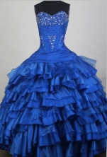 2012 Modest Ball Gown Sweetheart Neck Floor-Length Quinceanera Dresses Style JP42631