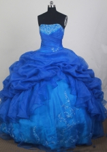 2012 Popular Ball Gown Strapless Floor-Length Quinceanera Dresses Style JP42654