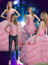 2015 Fall Elegant Sweetheart Baby Pink Quinceanera Dress with Beading SJQDDT77001FOR