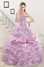 2015 Pretty Appliques and Ruffles Quinceanera Dresses in Lilac XFNAO075FOR