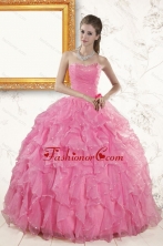 2015 Pretty Sweetheart Beading Baby Pink Quinceanera Dresses XFNAO142FOR