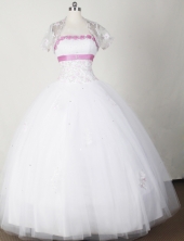 Beautiful Ball Gown Strapless Floor-length White Quinceanera Dress LJ2646
