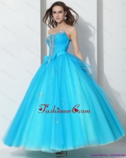 Best 2015 Beading Baby Blue Quinceanera Dresses with Bowknot WMDQD002FOR
