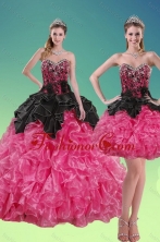 Best 2015 New Style Beading and Ruffles Quince Dresses in Multi Color XFNAOA16TZFOR