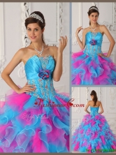 Best  Ball Gown Appliques Quinceanera Dresses in Multi ColorQDZY464CFOR