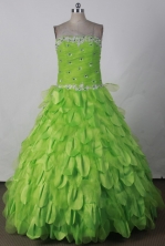 Best Ball Gown Strapless Floor-  length Spring Green Quinceanera Dress LJ2674
