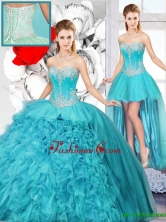 Best Selling Sweetheart Detachable Quinceanera Gowns with Beading SJQDDT124001FOR