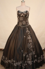 Cheap ball gown sweetheart-neck floor-length black quinceanera dresses FA-X-80
