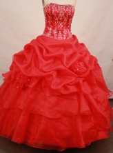 Discount Ball gown Strapless Floor-length Quinceanera Dresses Style FA-W-079