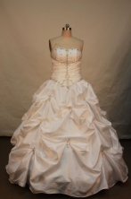 Discount Ball gown Strapless Floor-length Quinceanera Dresses Style FA-W-132