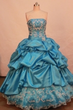 Discount Ball gown Strapless Floor-length Quinceanera Dresses Style FA-W-179