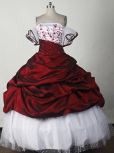 Elegant Ball Gown Strapless Floor-length Quinceanera Dress LJ2650