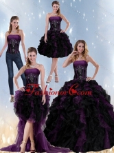 Exclusive Multi Color Strapless Quinceanera Dresses with Beading and Ruffles ZYLJ08TZA2FOR