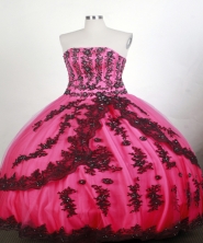 Exquisite Ball Gown Strapless Floor-length Quinceanera Dress ZQ12426038