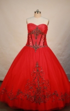 Exquisite Ball gown Strapless Floor-length Quinceanera Dresses Style FA-W-091
