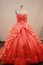 Exquisite Ball gown Strapless Sweep Train Quinceanera Dresses Style FA-W-194