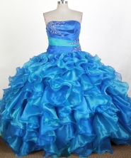 Formal  Ball Gown Strapless Floor-length Quinceanera Dress ZQ1242602 