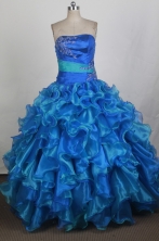 Formal  Ball Gown Strapless Floor-length Quinceanera Dress ZQ1242602