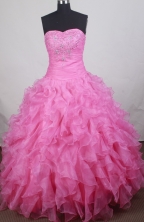 Gorgeous Ball gown Sweetheart-neck Floor-length Quinceanera Dresses Style FA-W-r06
