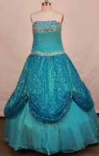 Lovely Ball gown Strapless Floor-length Quinceanera Dresses Style FA-W-152