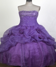 Modest Ball Gown Strapless Floor-length Quinceanera Dress ZQ12426015