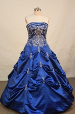 Modest Ball gown Strapless Floor-length Quinceanera Dresses Style FA-W-070