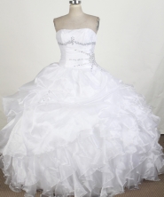 Perfect Ball Gown Strapless Floor-length Quinceanera Dress ZQ12426057