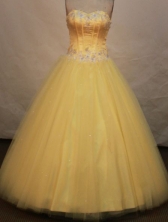 Perfect Ball gown Strapless Floor-length Quinceanera Dresses Style FA-W-205