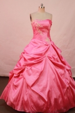 Pretty Ball gown Strapless Floor-length Quinceanera Dresses Style FA-W-100