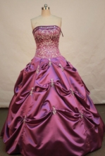Pretty Ball gown Strapless Floor-length Quinceanera Dresses Style FA-W-162