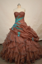 Romantic Ball gown Strapless Floor-length Quinceanera Dresses Style FA-W-164