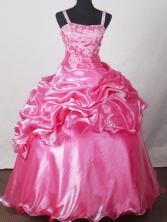 Sweet Ball Gown Straps Floor-length Pink Quinceanera Dress LJ2659