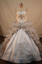 Wonderful ball gown sweetheart-neck chapel taffeta quinceanera dresses TD2461