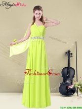 2016 Lovely One Shoulder Belt Prom Dresses in Yellow Green BMT008-10AFOR