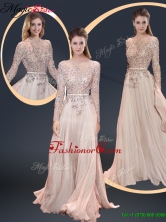 Summer Cheap Brush Train Champagne Prom Dresses with Beading YCPD042FOR