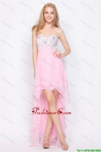 Wonderful Empire Sweetheart High Low Prom Dresses with Beading DBEE443FOR