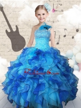 Elegant Beading and Ruffles Little Girl Pageant Dresses in Multi Color CXMFG14MTFOR