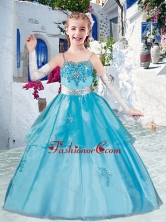 Lovely Spaghetti Straps Mini Quinceanera Dress with Appliques and Beading PAG245FOR