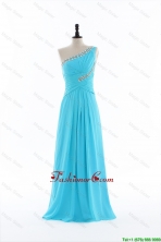 Brand New 2016 Beading and Ruching Aqua Blue Prom Dresses DBEES227FOR