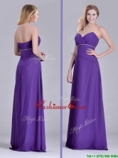 Column Sweetheart Ruching Purple Prom Dress for Celebrity THPD296FOR