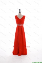 Custom Made Empire V Neck Prom Dresses with Beading and Sequins DBEES155FOR