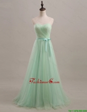 Exquisite 2016 Summer Apple Green Prom Dresses with Sweep Train DBEES292FOR