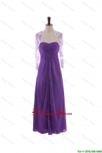 Pretty Empire Strapless Prom Dresses with Ruching in Eggplant Purple DBEES193FOR
