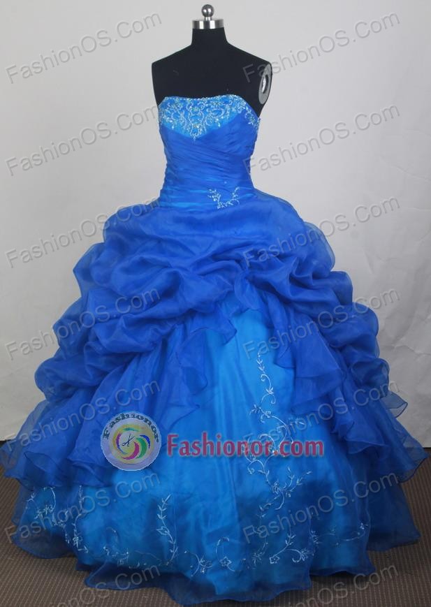 2012 Popular Ball Gown Strapless Floor-Length Vintage Quinceanera Dresses Style JP42654